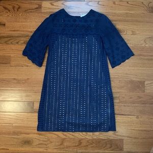 AMOUR VERT blue eyelet dress